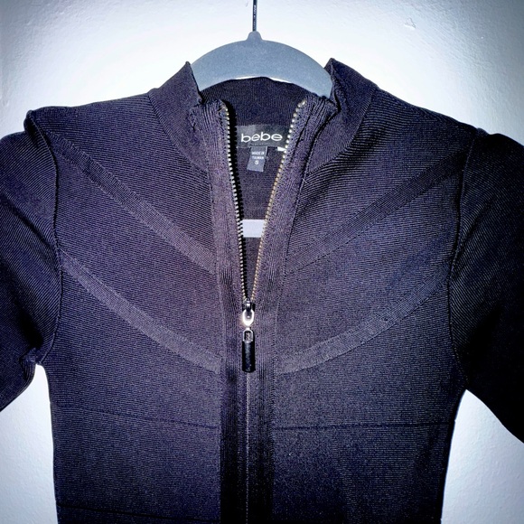 Practically New Bebe Bodycon Dress in Black - Picture 2 of 5